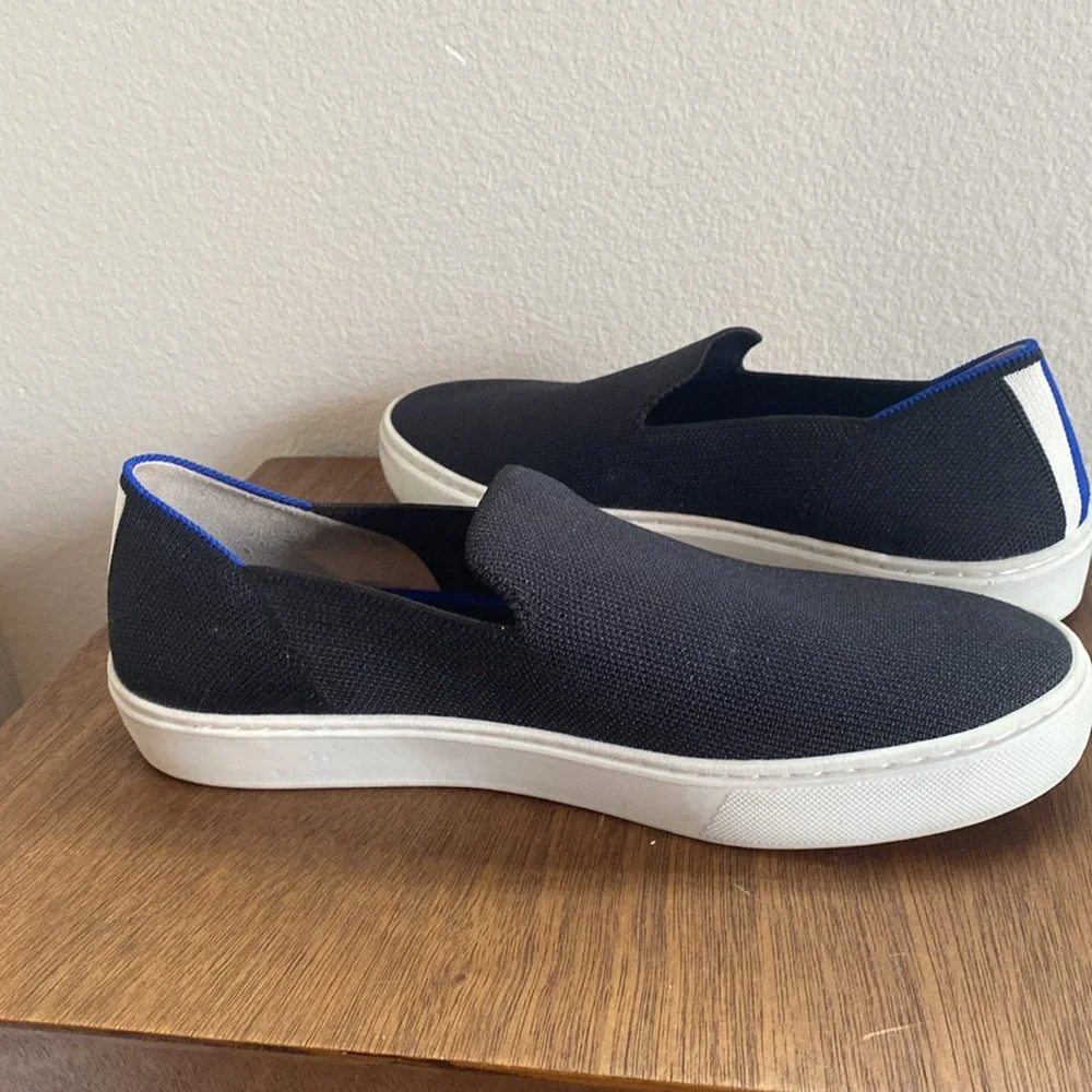 Rothy’s The Sneaker Black Slip On Round Toe Shoe, Women’s 8.5